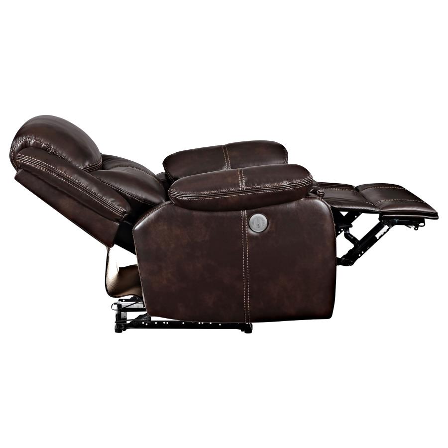 Sycamore Upholstered Power Recliner Chair Dark Brown view 7