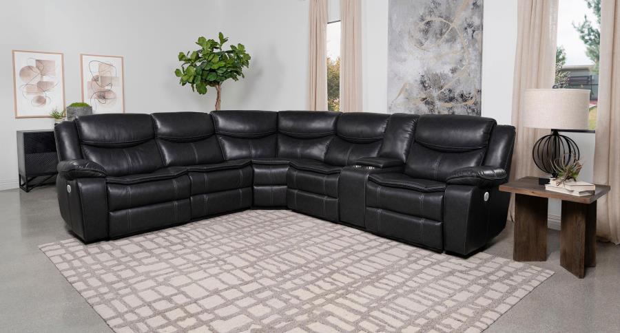 Sycamore Upholstered Power Reclining Sectional Sofa Grey view 2