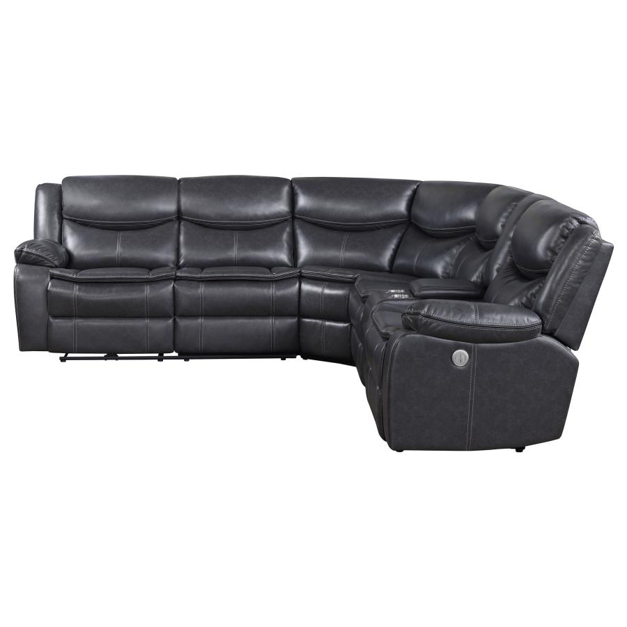 Sycamore Upholstered Power Reclining Sectional Sofa Grey view 5