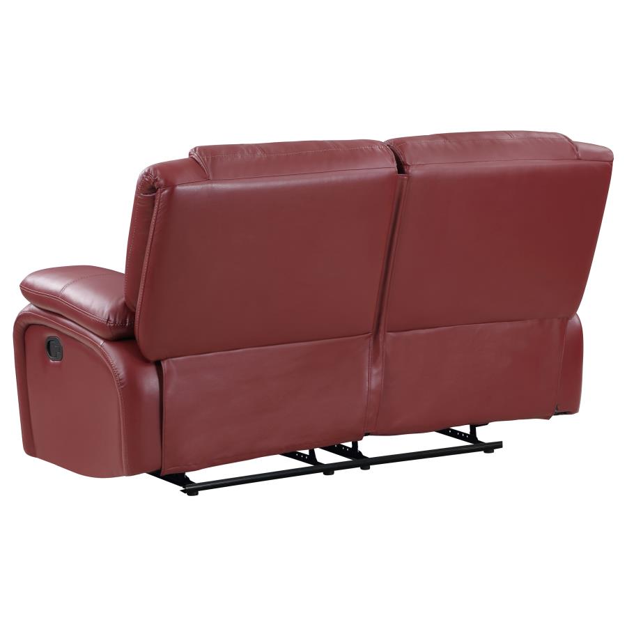 Camila Upholstered Motion Reclining Loveseat Red view 6