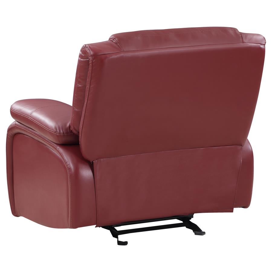 Camila Upholstered Glider Recliner Chair Red view 6