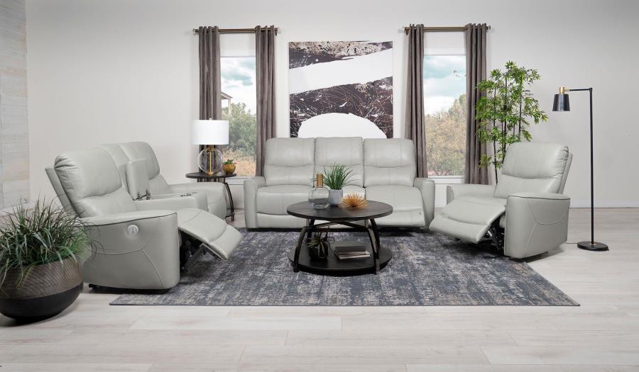 Greenfield 3-piece Power Reclining Sofa Set Dove Grey view 2
