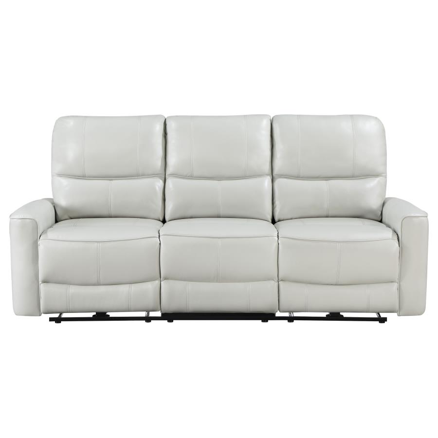 Greenfield Upholstered Power Reclining Sofa Dove Grey view 4
