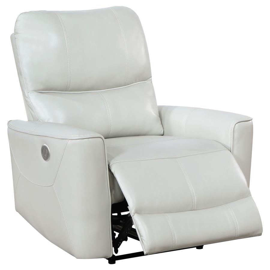 Greenfield Upholstered Power Recliner Chair Dove Grey view 3
