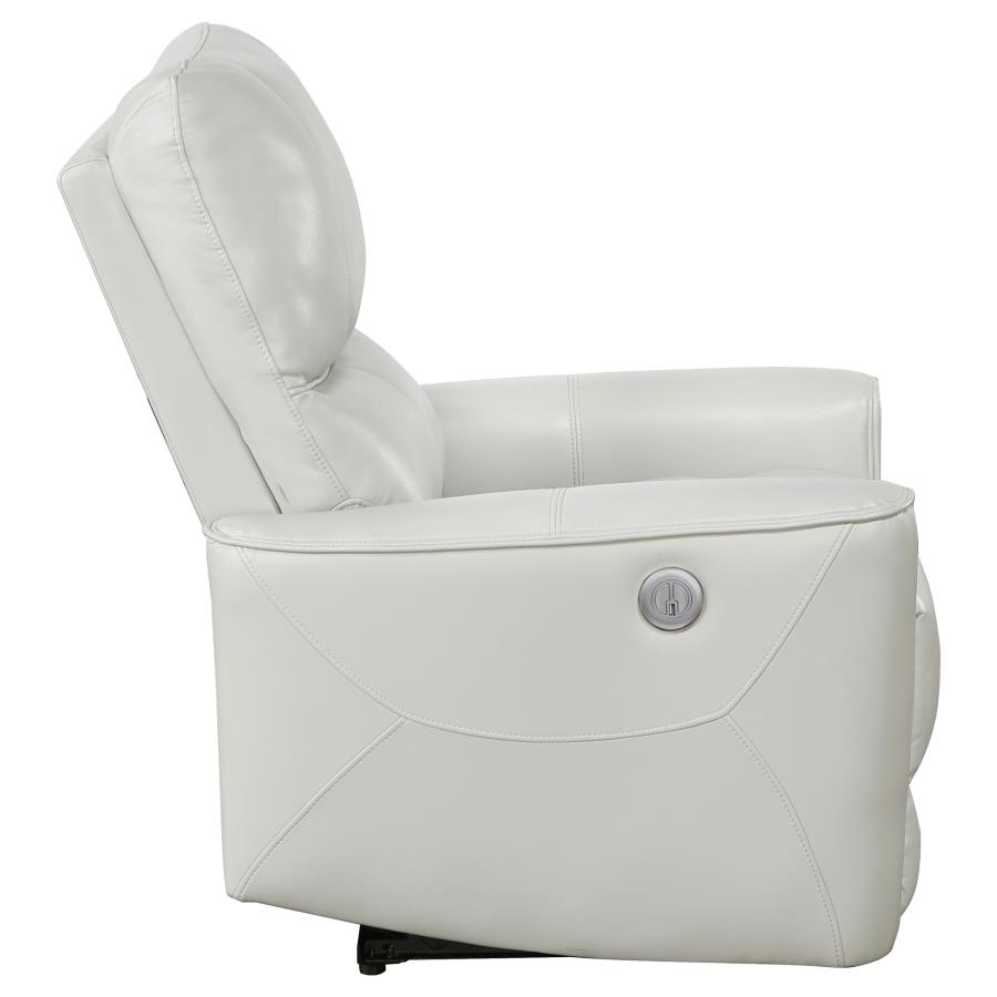 Greenfield Upholstered Power Recliner Chair Dove Grey view 6