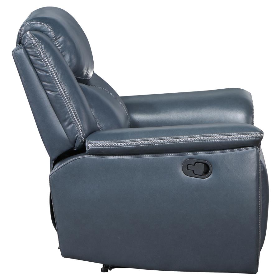 Sloane Upholstered Padded Arm Recliner Chair Blue view 6