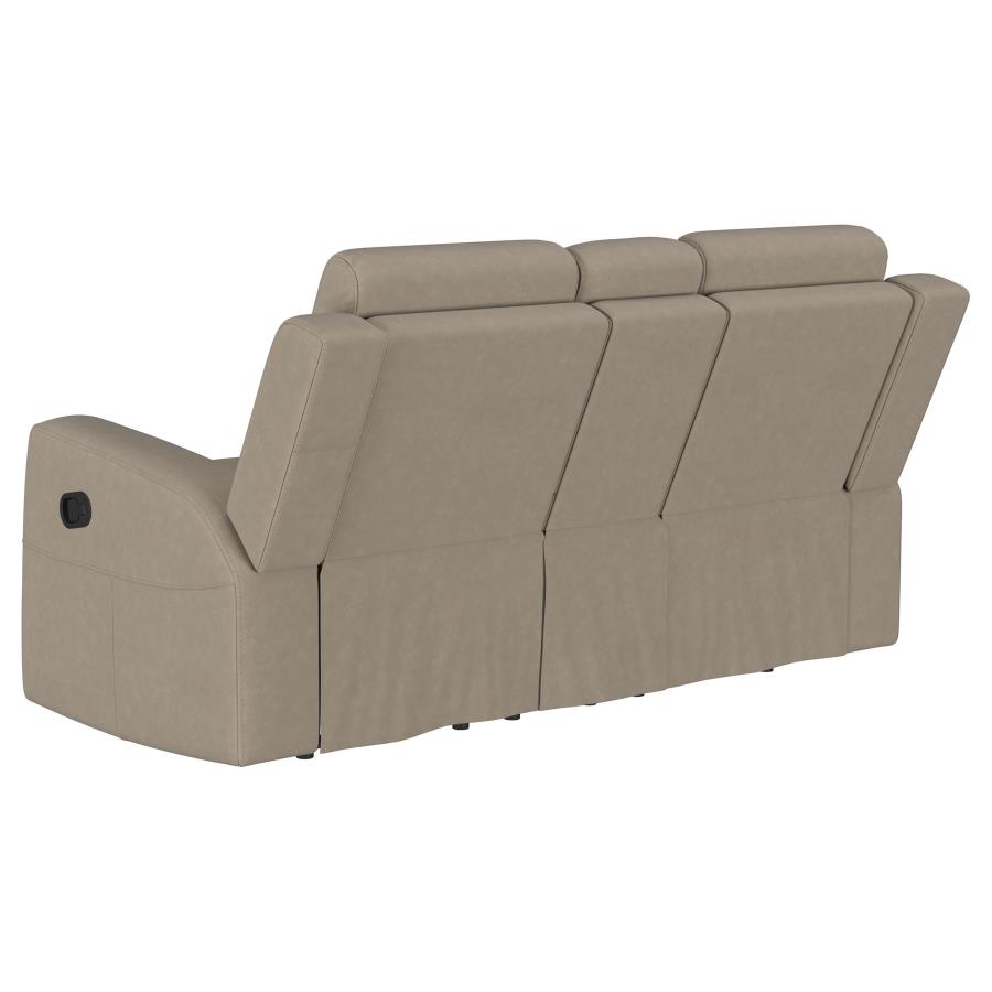 Brentwood Upholstered Motion Reclining Loveseat Taupe view 7