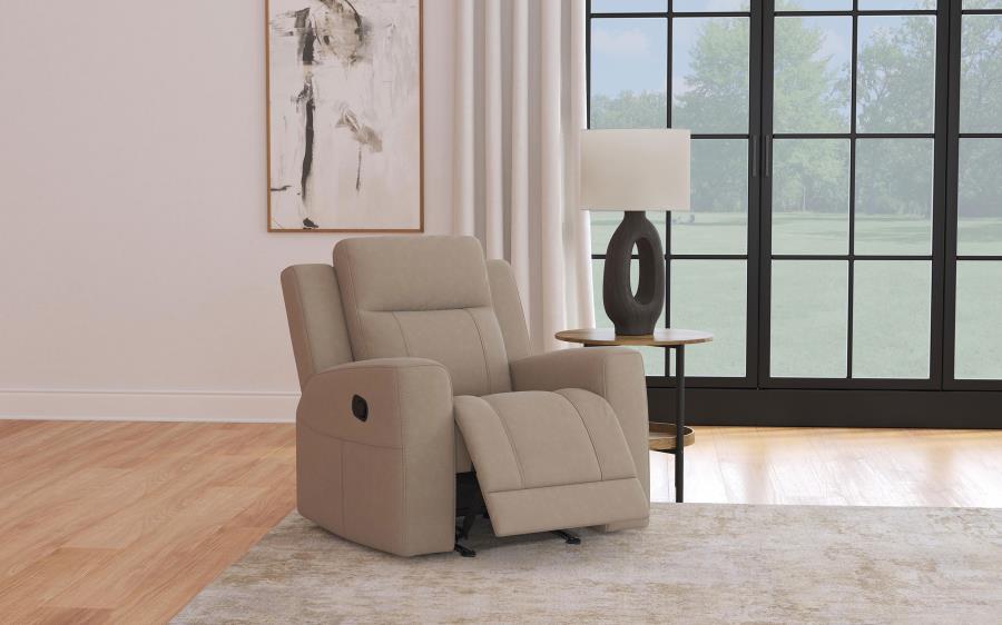 Brentwood Upholstered Recliner Chair Taupe view 2
