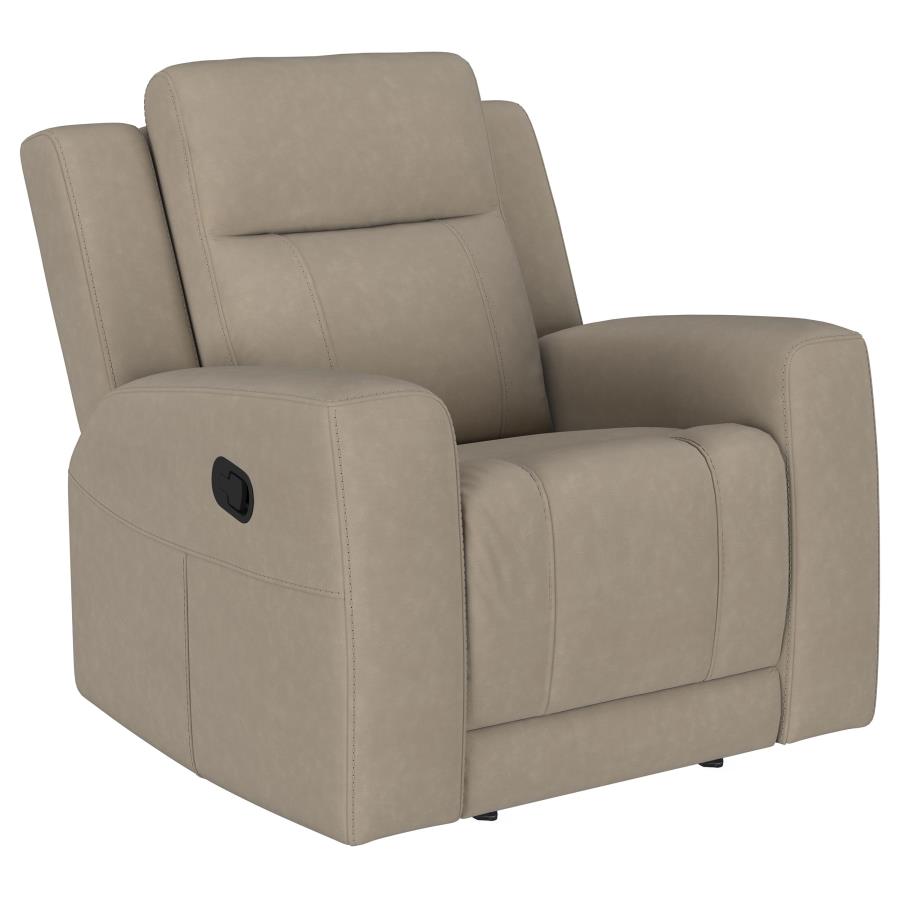 Brentwood Upholstered Recliner Chair Taupe view 3