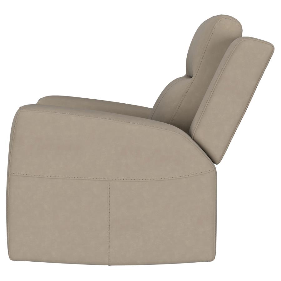 Brentwood Upholstered Recliner Chair Taupe view 6