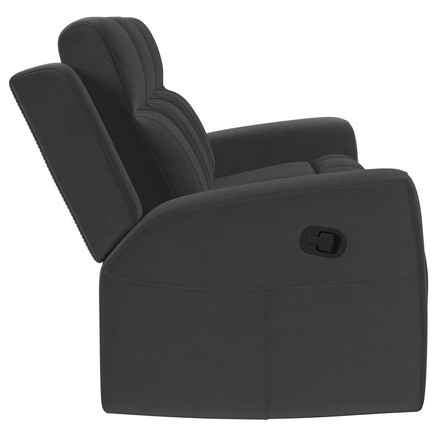 Brentwood 2-piece Upholstered Reclining Sofa Set Charcoal view 6