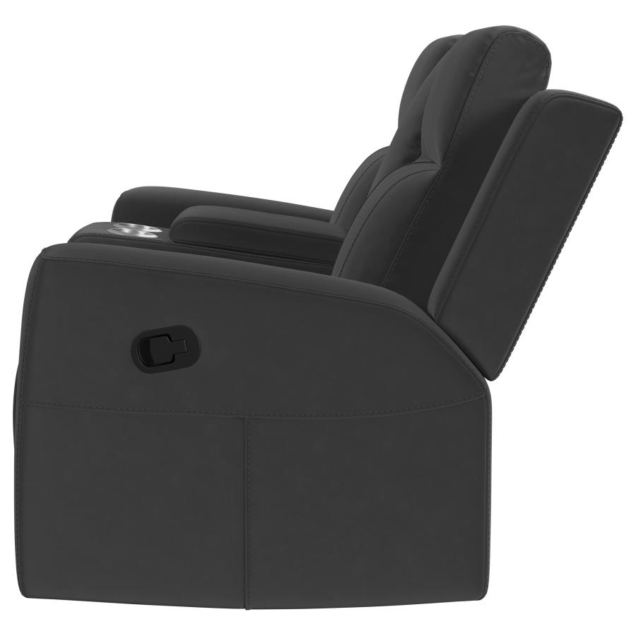 Brentwood Upholstered Reclining Loveseat Dark Charcoal view 5