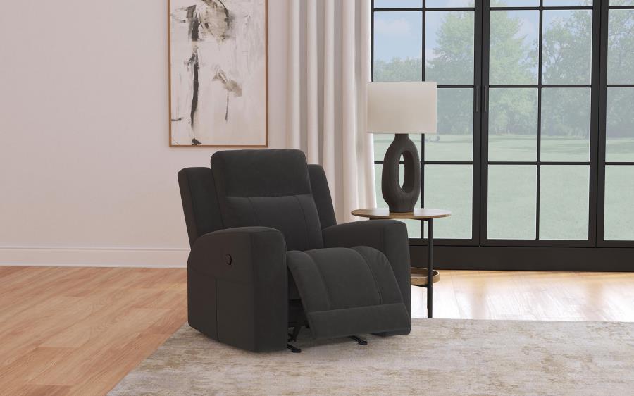 Brentwood Upholstered Recliner Chair Dark Charcoal view 2