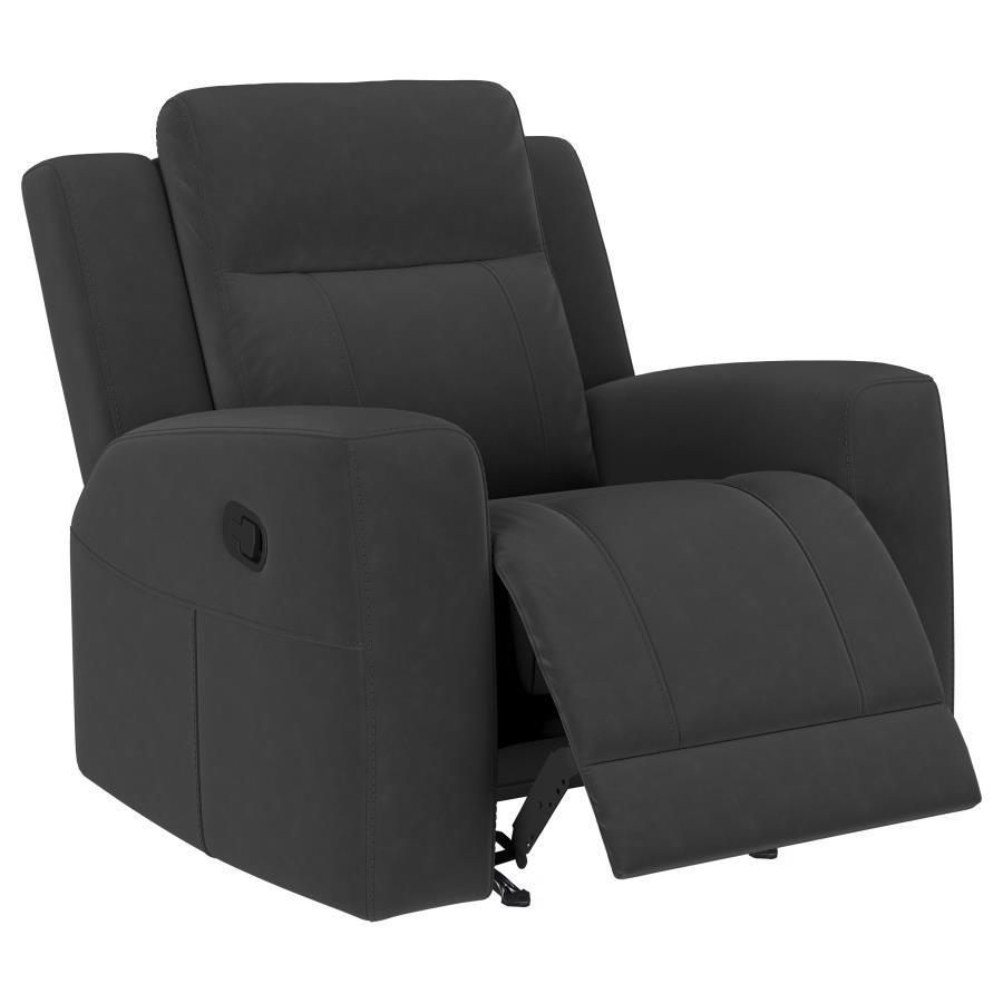 Brentwood Upholstered Recliner Chair Dark Charcoal view 3