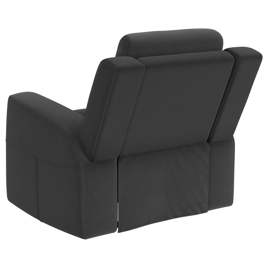 Brentwood Upholstered Recliner Chair Dark Charcoal view 6