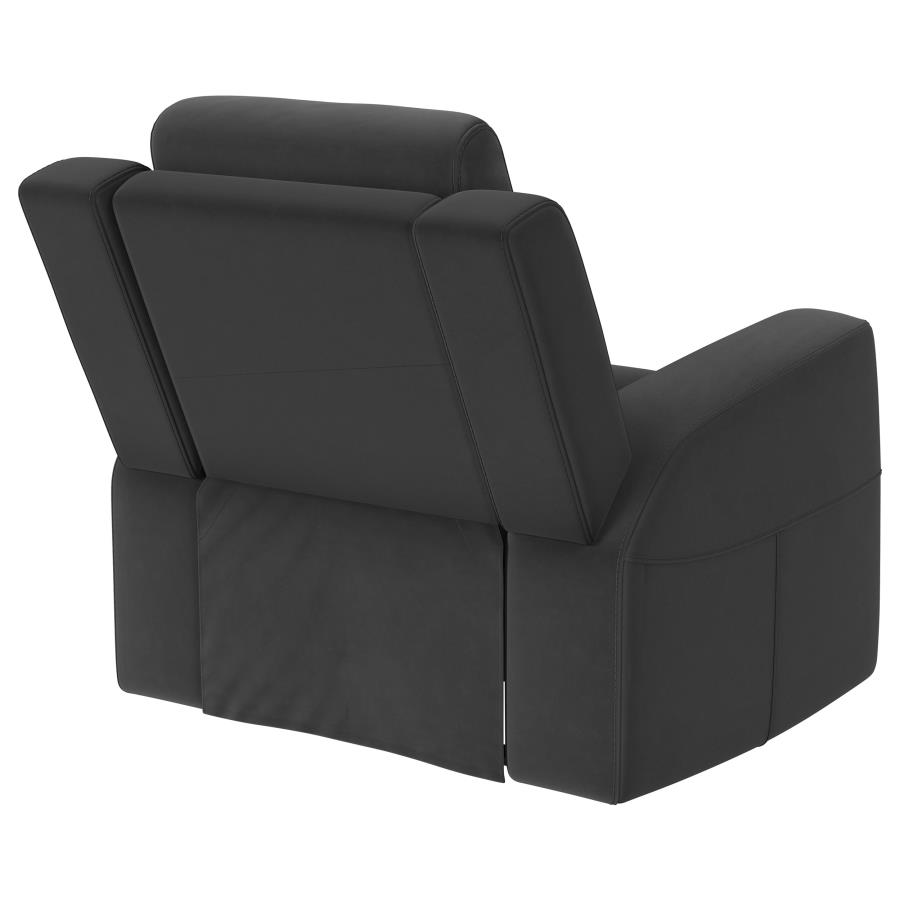 Brentwood Upholstered Recliner Chair Dark Charcoal view 7