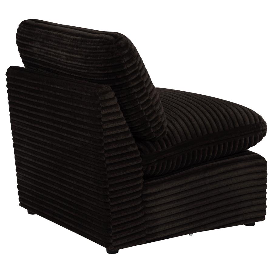 Collins Modular Armless Chair Chocolate Brown view 7