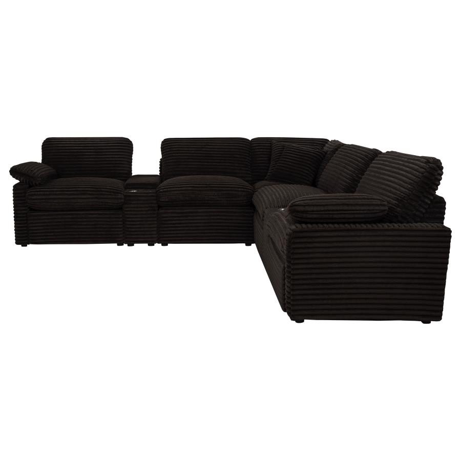 Collins 7-piece Modular Power Reclining Sectional Chocolate Brown view 5