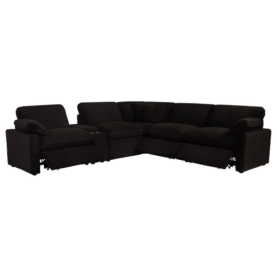 Collins 6-piece Modular Power Reclining Sectional Chocolate Brown view 4