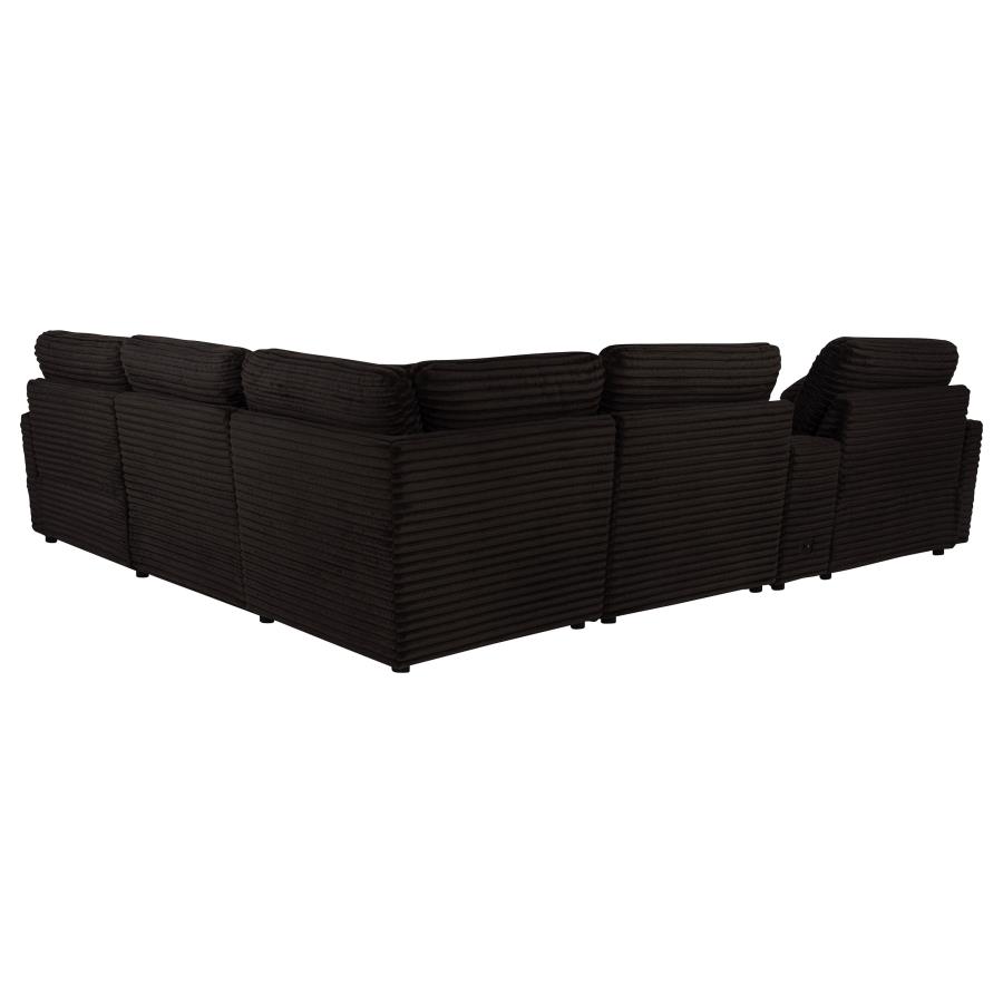 Collins 6-piece Modular Power Reclining Sectional Chocolate Brown view 6