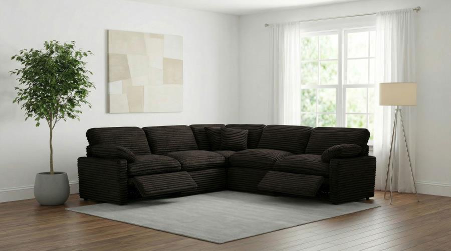 Collins 5-piece Modular Power Reclining Sectional Chocolate Brown view 3