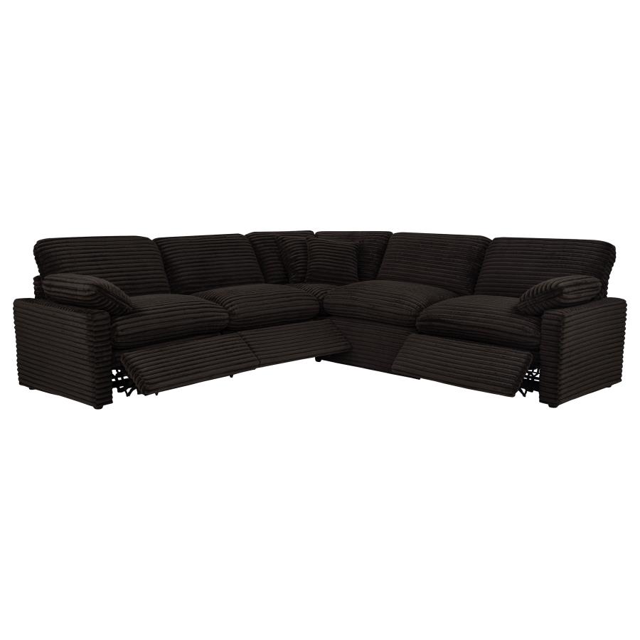 Collins 5-piece Modular Power Reclining Sectional Chocolate Brown view 4