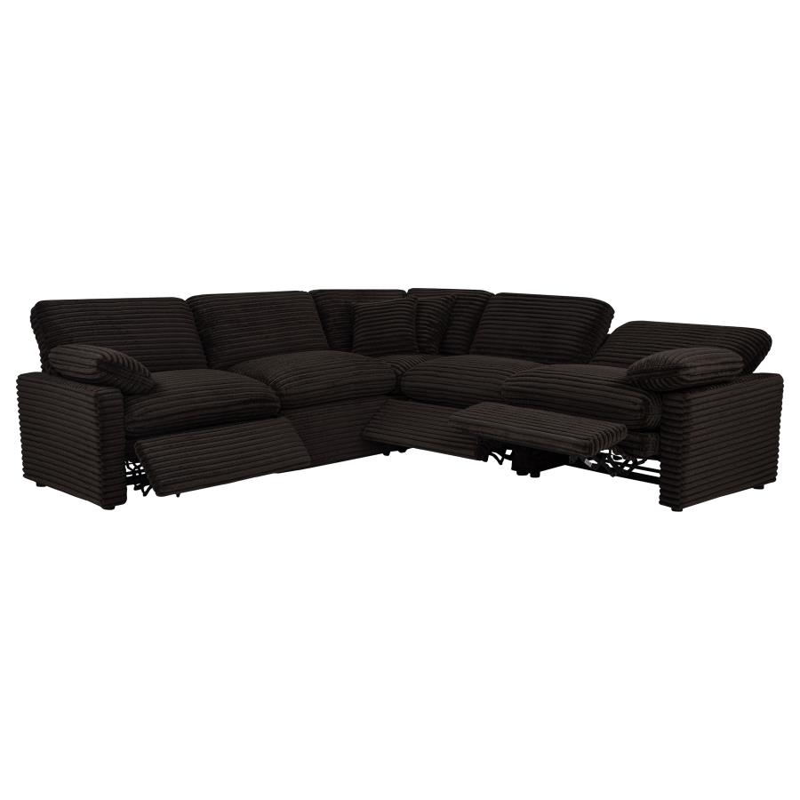 Collins 5-piece Modular Power Reclining Sectional Chocolate Brown view 5