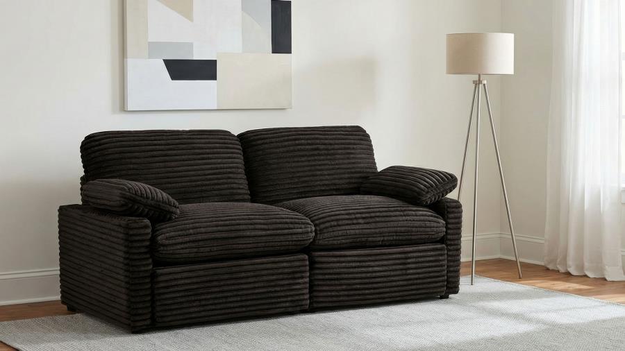 Collins Modular Power Loveseat Chocolate Brown view 2