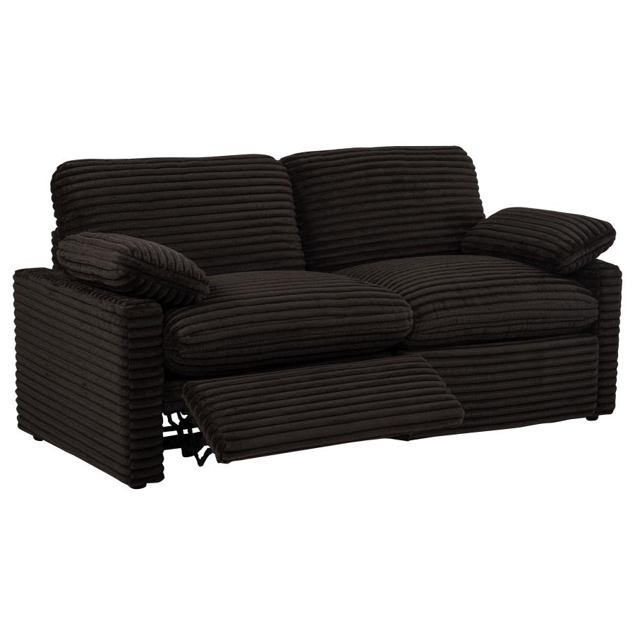 Collins Modular Power Loveseat Chocolate Brown view 4