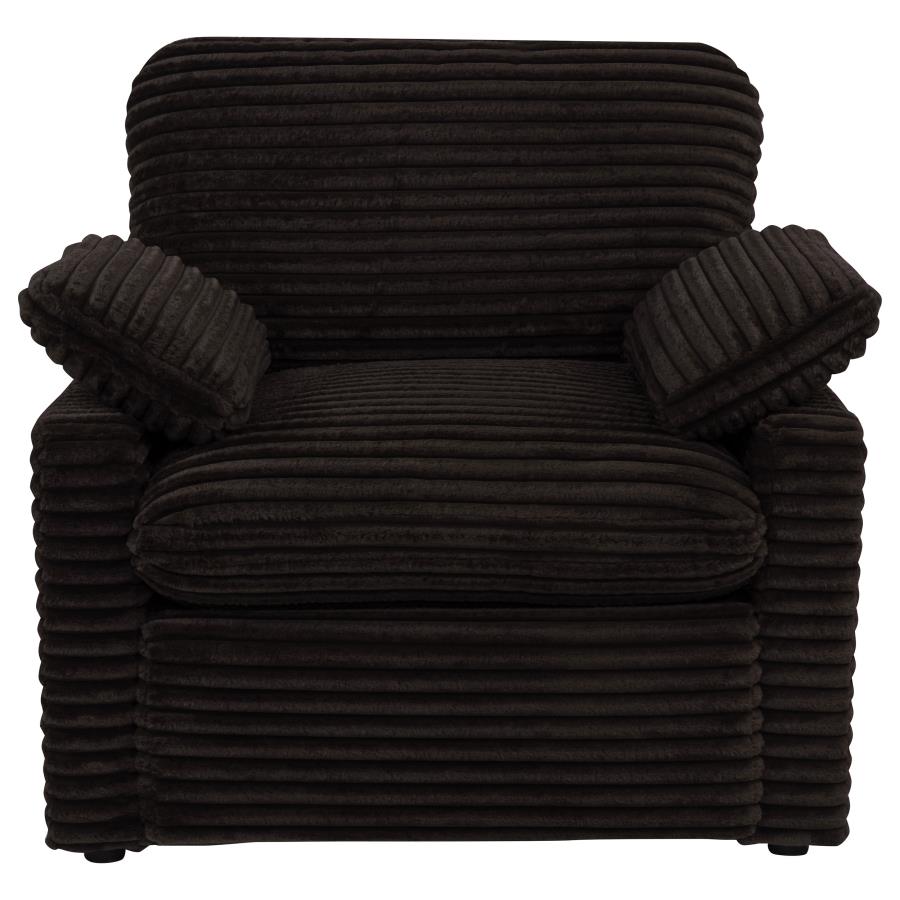 Collins Upholstered Power Recliner Chair Chocolate Brown view 6