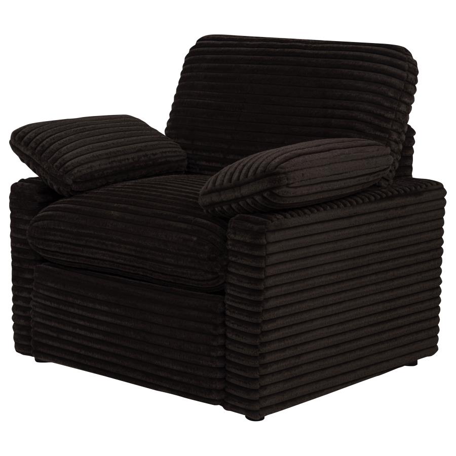 Collins Upholstered Power Recliner Chair Chocolate Brown view 7