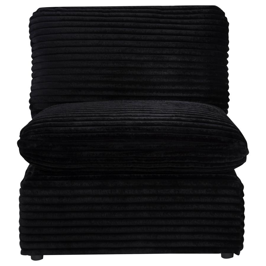 Collins Modular Armless Chair Black view 2