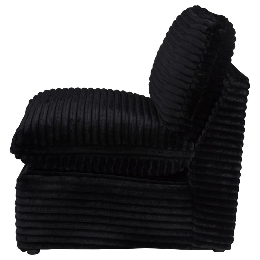 Collins Modular Armless Chair Black view 4