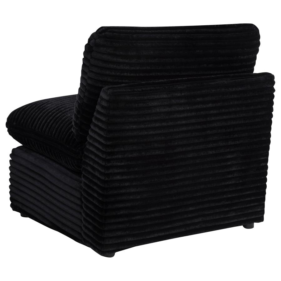 Collins Modular Armless Chair Black view 5