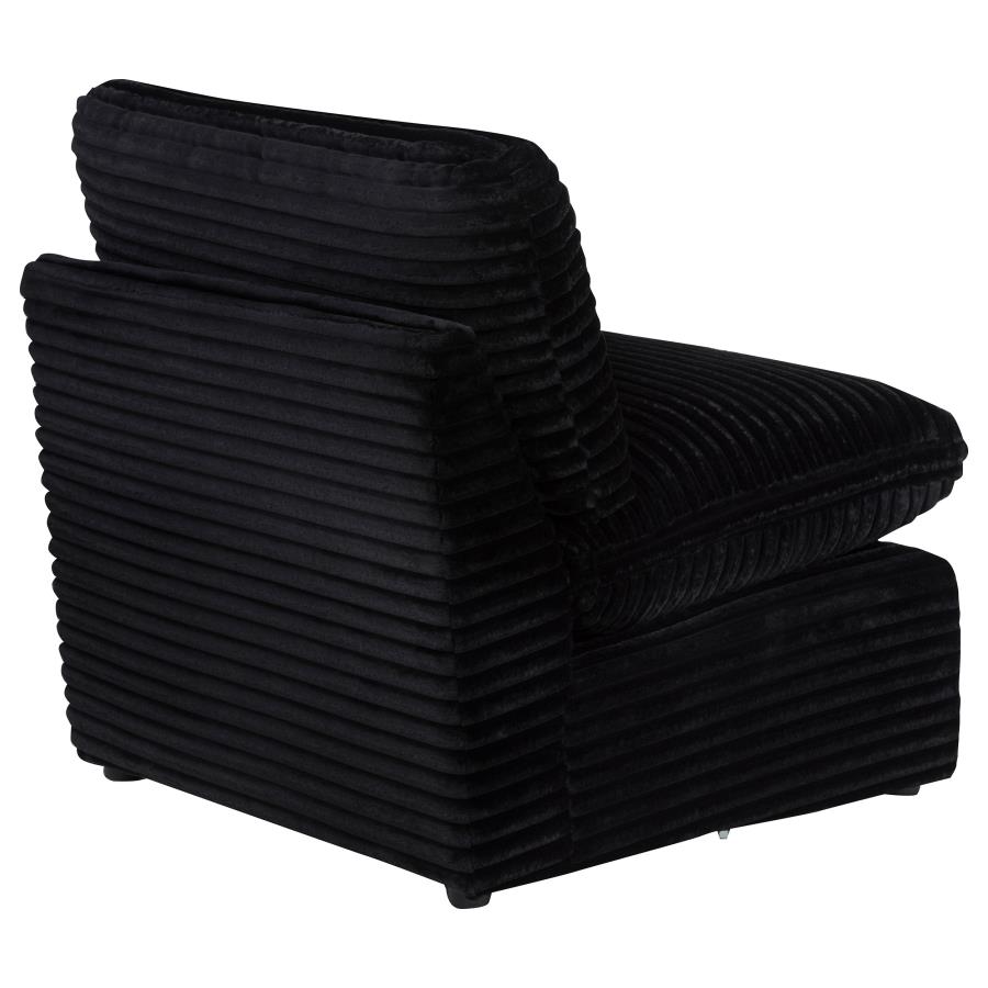 Collins Modular Armless Chair Black view 6