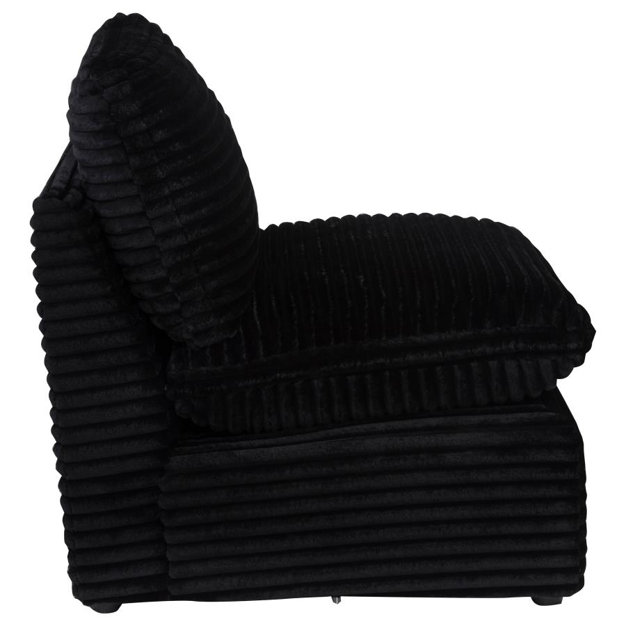 Collins Modular Armless Chair Black view 7