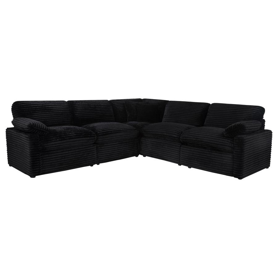 Collins 5-piece Modular Power Reclining Sectional Black