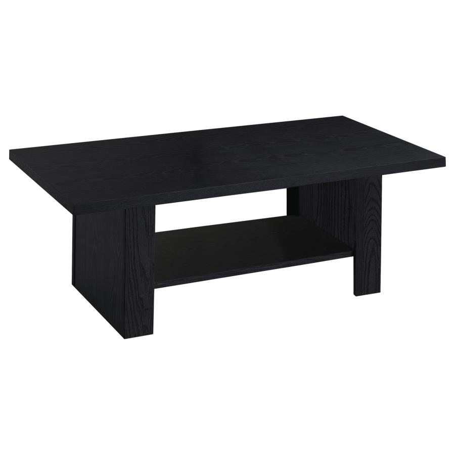 Rodez 3-piece Engineered Wood Coffee Table Set Black view 3