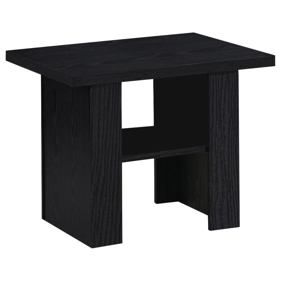 Rodez 3-piece Engineered Wood Coffee Table Set Black view 4
