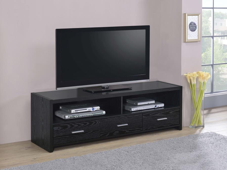 Alton 3-drawer Engineered Wood 61-inch TV Stand Black Oak view 2