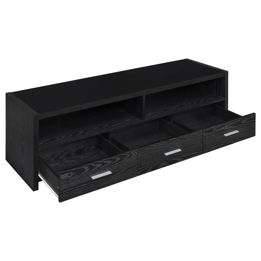 Alton 3-drawer Engineered Wood 61-inch TV Stand Black Oak view 3