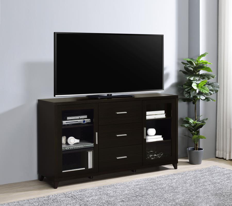 Lewes 2-door Engineered Wood 60-inch TV Stand Cappuccino view 2