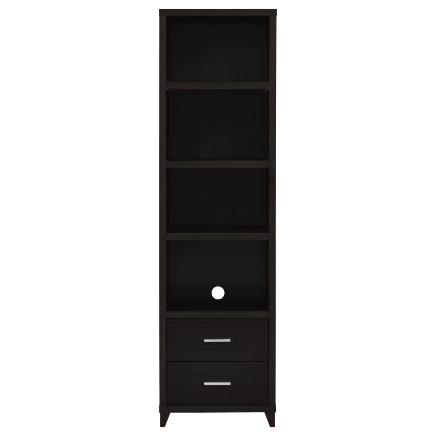 Lewes 4-shelf Engineered Wood Media Tower Cappuccino view 4