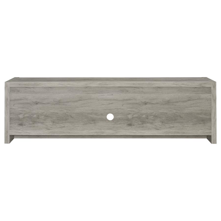 Burke 2-door Engineered Wood 71-inch TV Stand Grey Driftwood view 7