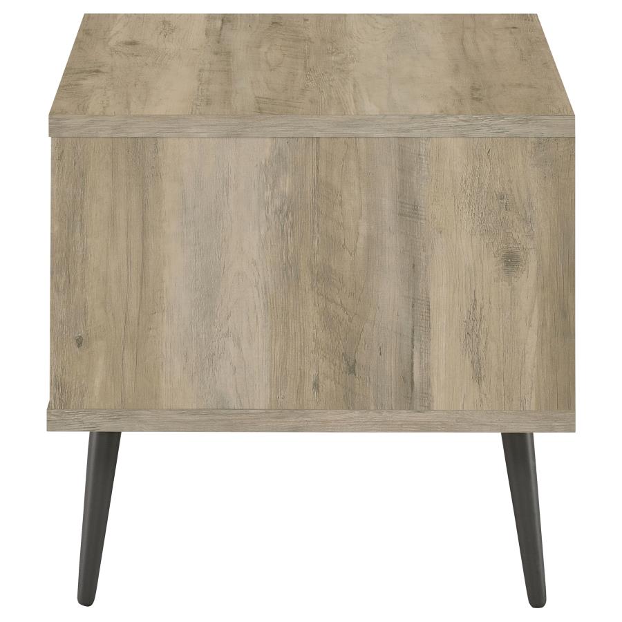 Welsh Square Engineered Wood Side End Table Distressed Pine view 4