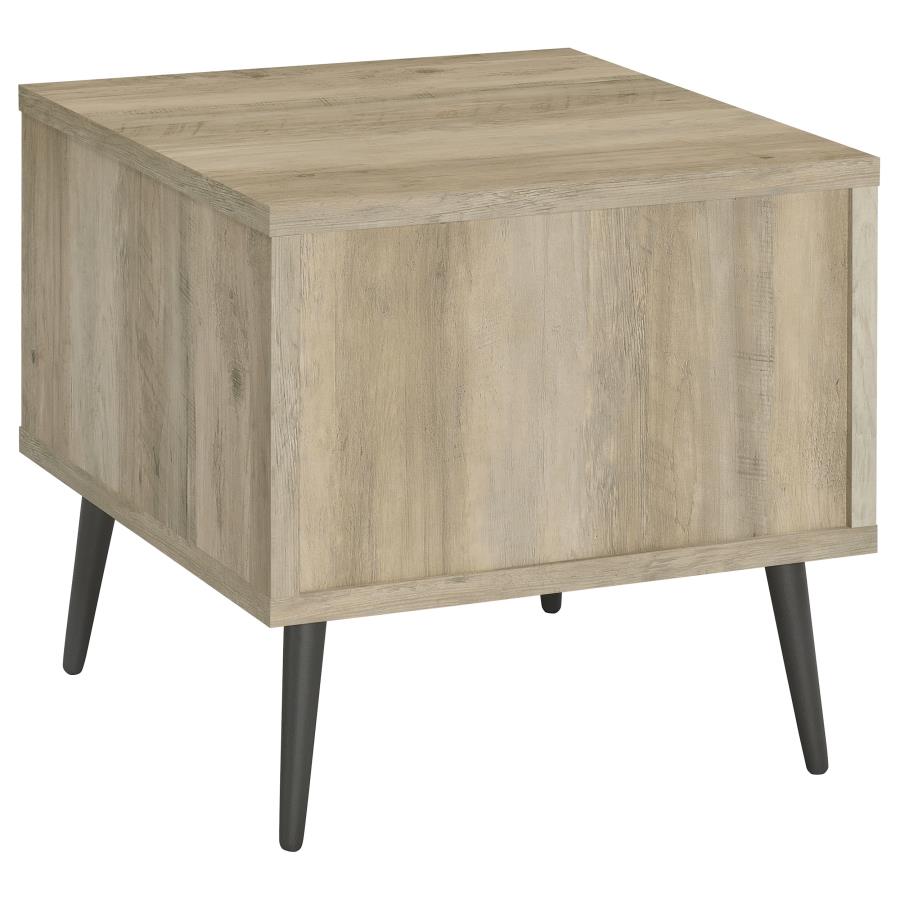 Welsh Square Engineered Wood Side End Table Distressed Pine view 5