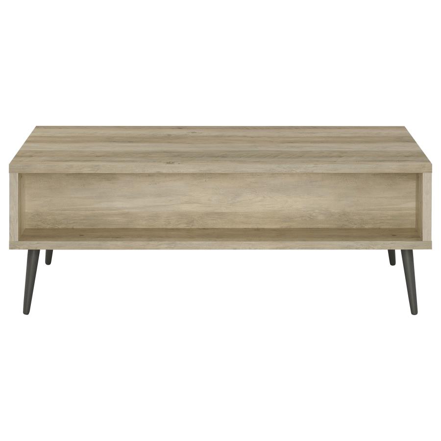 Welsh 1-drawer Engineered Wood Coffee Table Distressed Pine view 7