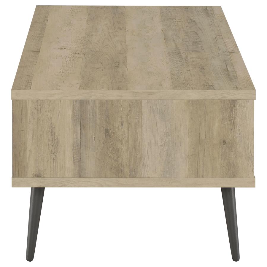 Welsh 1-drawer Engineered Wood Coffee Table Distressed Pine view 4