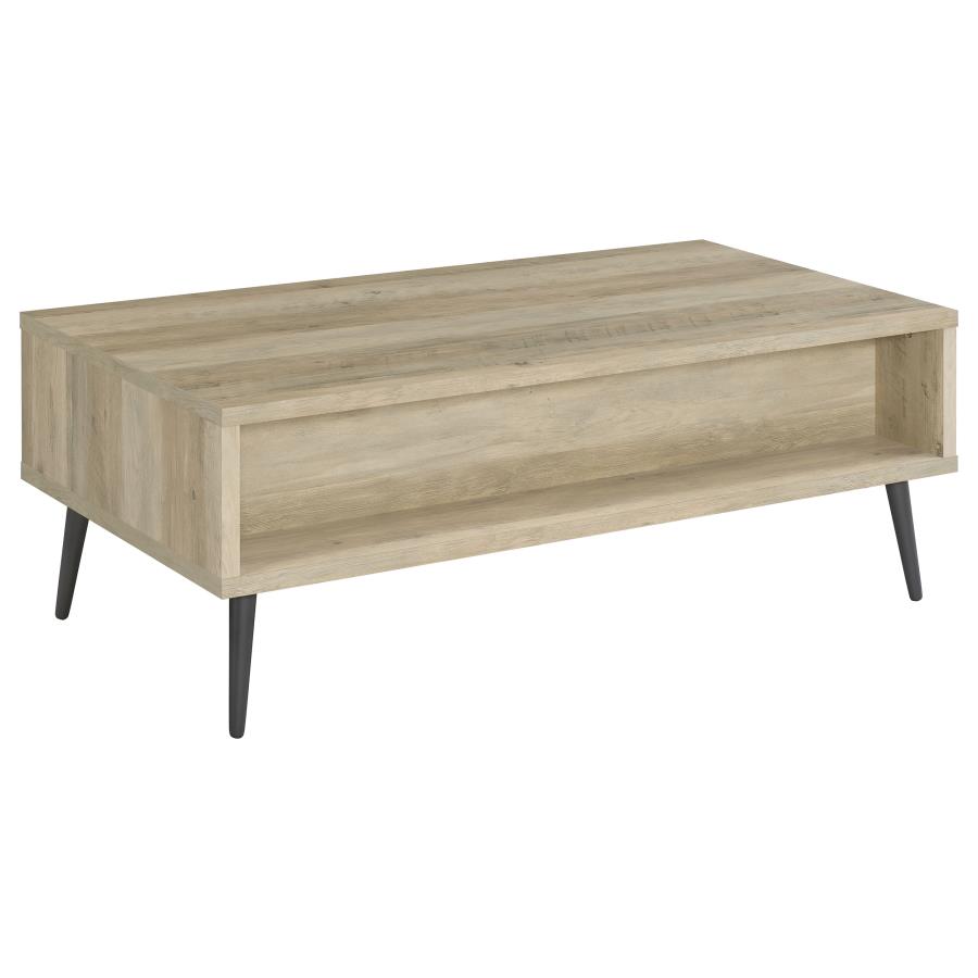 Welsh 1-drawer Engineered Wood Coffee Table Distressed Pine view 5