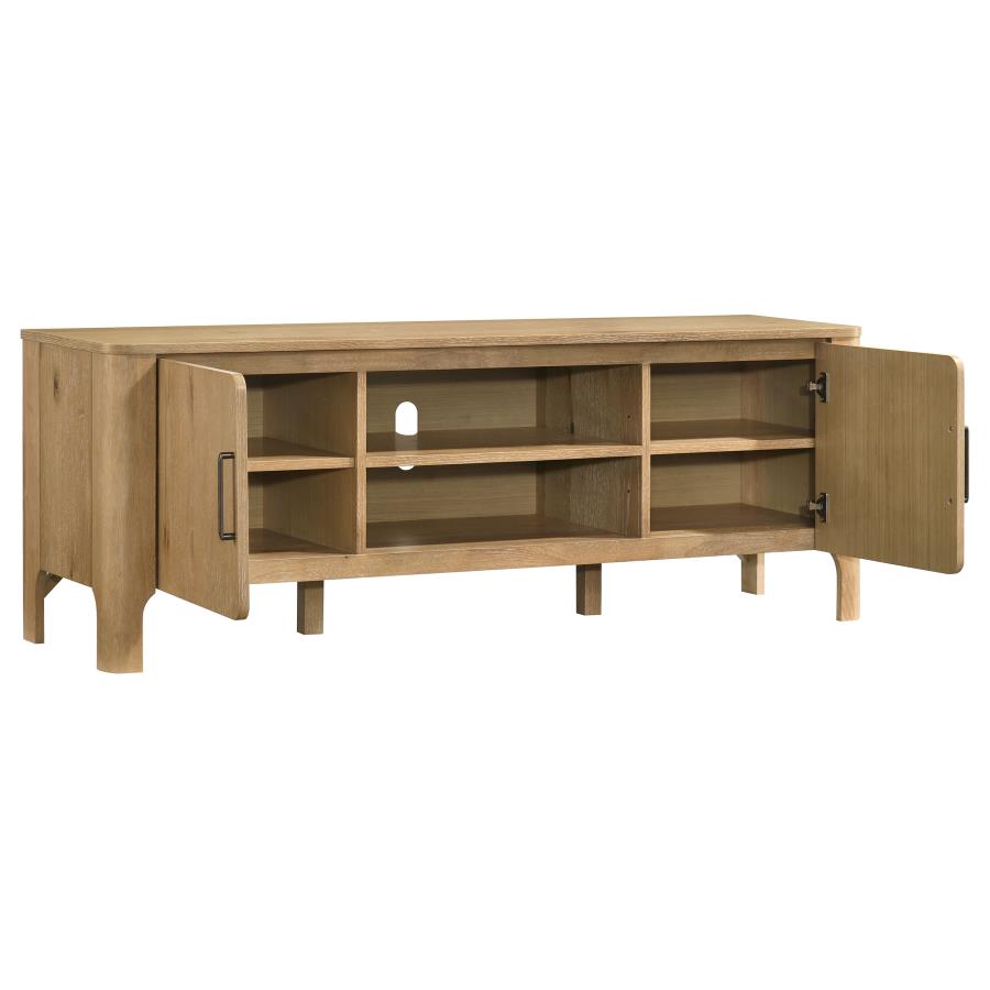 Rowe 65-inch 2-door Wood TV Stand Media Console Light Oak view 3